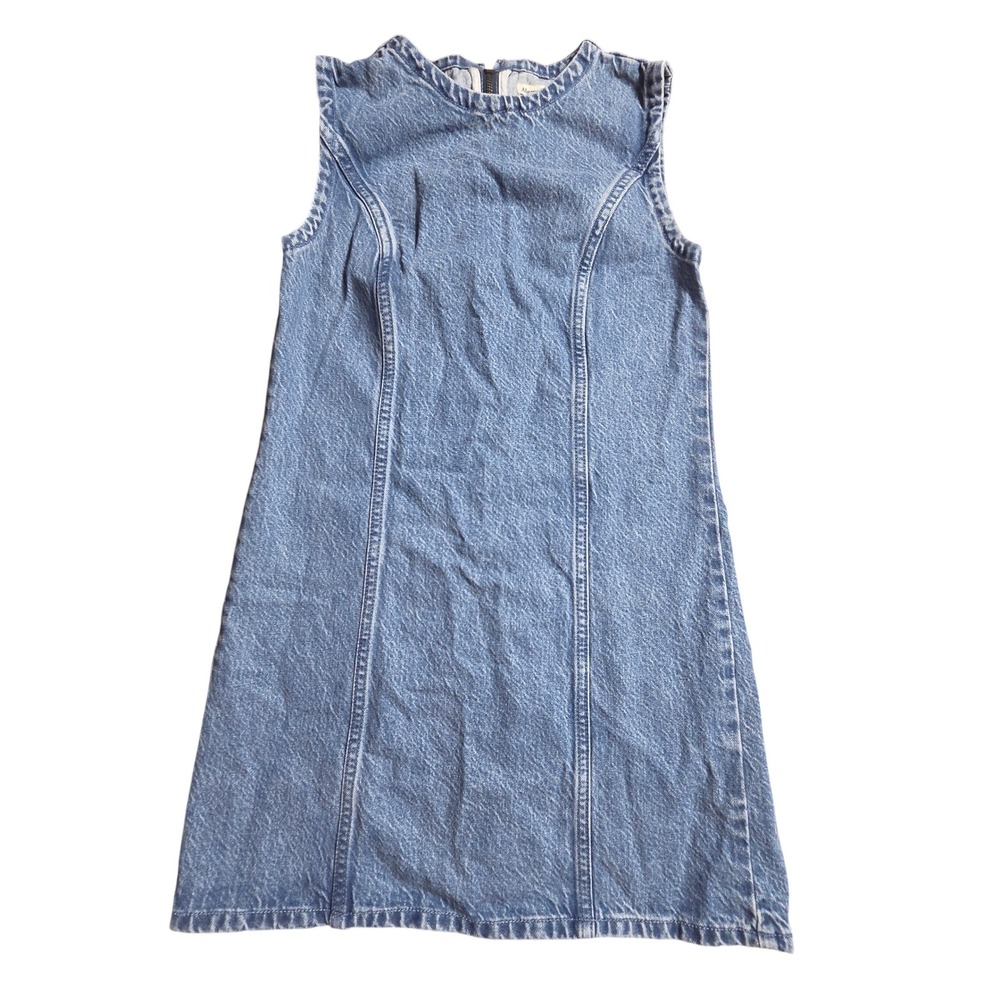 Abercrombie & Fitch Denim Mini Dress Sleeveless Back Zip XXSP Y2K Festival